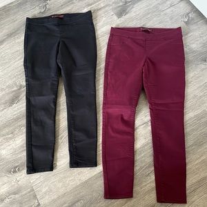 2 Pair 1-black 1-burgundy No Boundaries Size L (11-13)$20!BOTH Good Condition